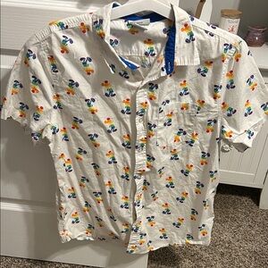Disney Mickey Pride button down shirt men’s size medium